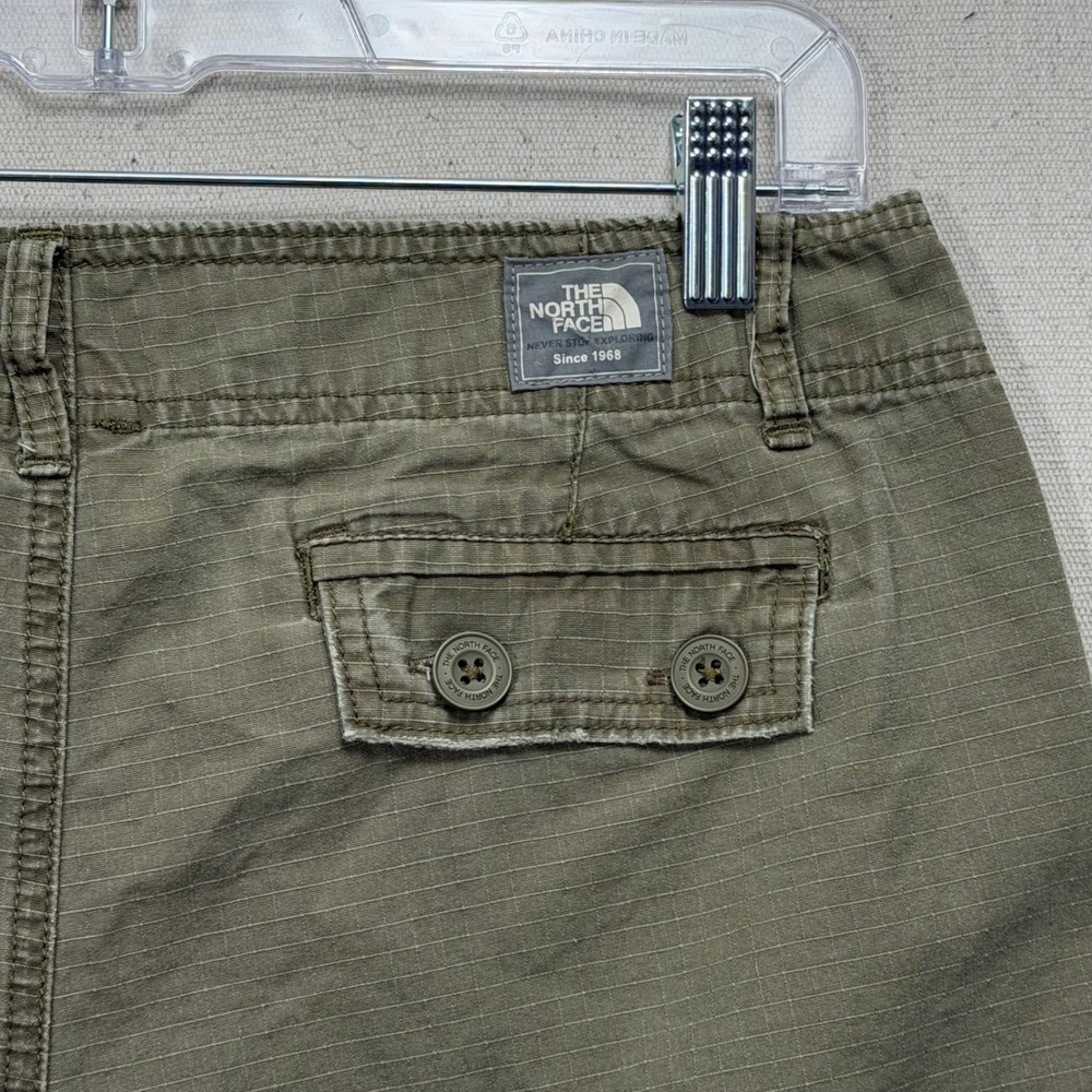 The North Face Hiking Shorts Womens 10 Olive Green Cargo Ripstop A Series AH1S - Picture 6 of 11